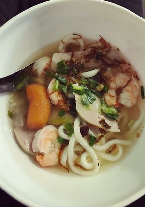 Foto resep Mie udon kuah kari pedaassss