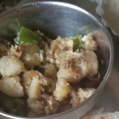 A picture of Raw banana stir fry.