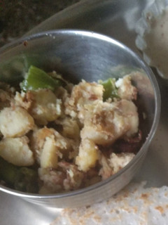 A picture of Raw banana stir fry.