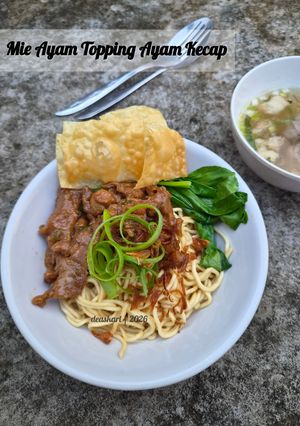 Foto resep Mie Ayam Topping Ayam Kecap
