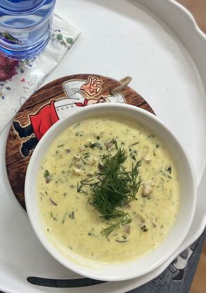 صورة لوصفة شوربة الدجاج بالكريمه كيتو