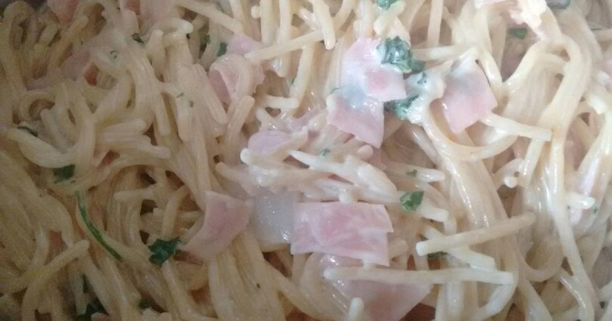 Spaghetti blanco sencillo Receta de chef dayver - Cookpad
