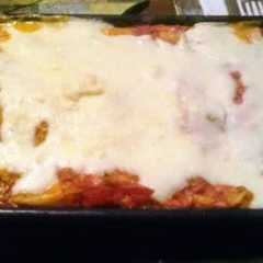 Una foto de Lasagna de jamón y queso
