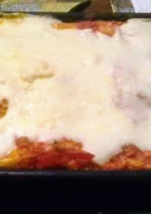 Una foto de Lasagna de jamón y queso