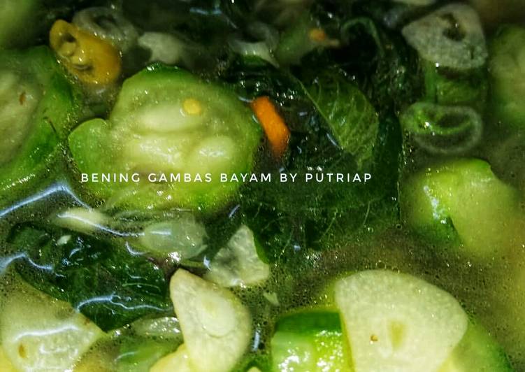 Cara termudah untuk Musim Gugur saat makan malamBening Gambas Bayam