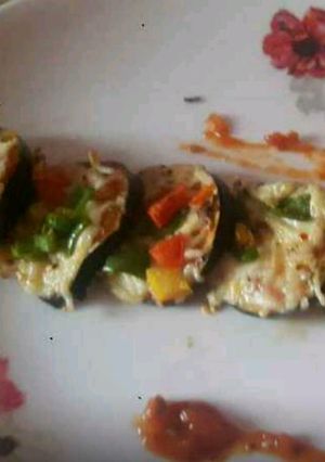 A picture of Aubergines pizza.