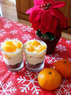 Una foto de Vasitos cheesecake de mandarina