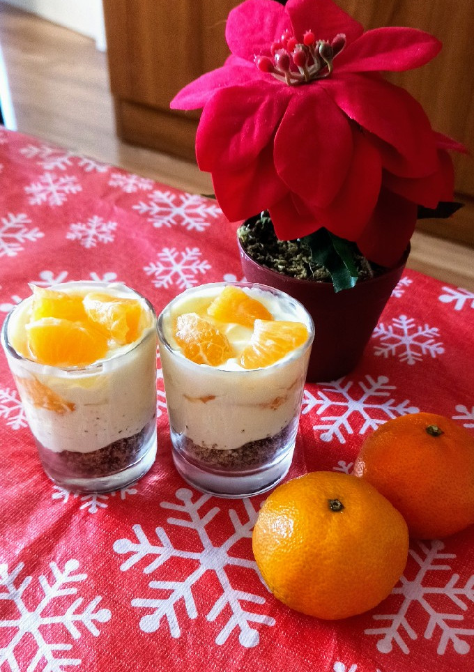 Una foto de Vasitos cheesecake de mandarina