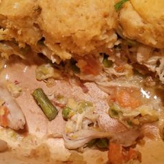 A picture of Chicken and dumplings.