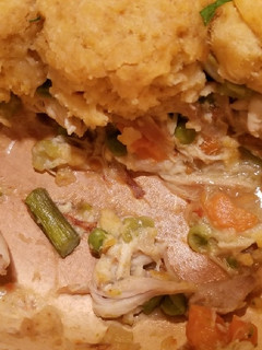 A picture of Chicken and dumplings.