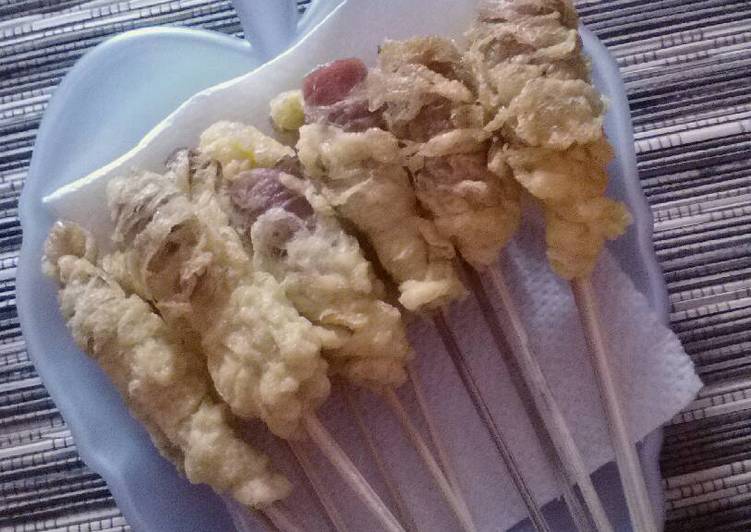 Steps to Prepare Refreshing Sate telur sosis ala Bunda
