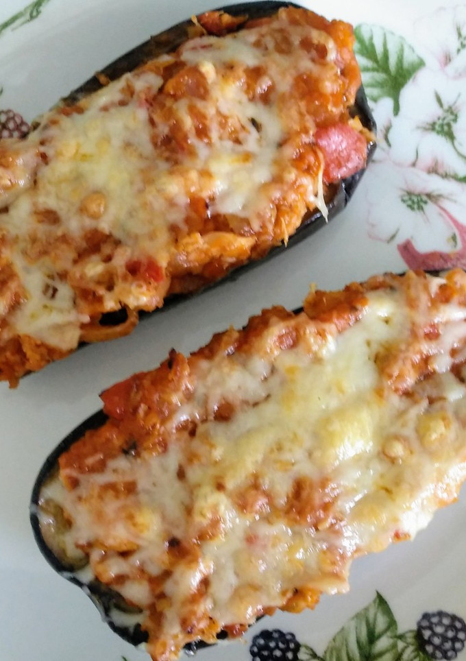 Una foto de Berenjenas rellenas de atún (con Thermomix)