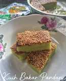 Kuih Bakar Pandan sukatan cawan