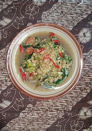 Foto resep Masak simpel Tumis Daun Bayam dan rebon
