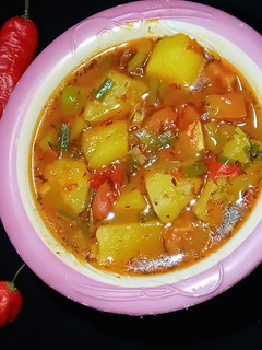 A picture of Sweet potatoes pepper soup.