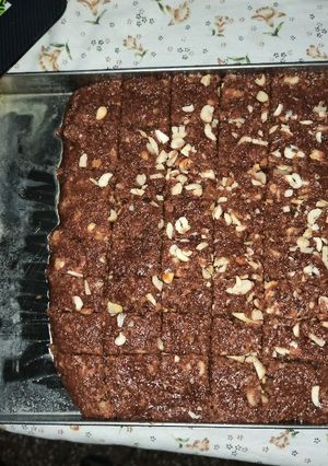 A picture of Dodha Burfi with Daliya.