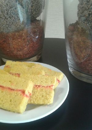 Foto resep Bolu Kukus Durian Selai Stroberi,,