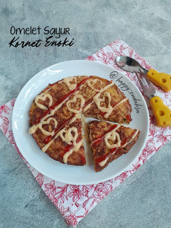 Foto resep Omelet Sayur Kornet Enoki