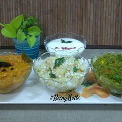 A picture of Tricolor khichdis.