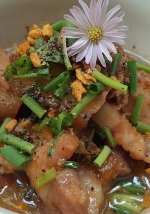 Hình của món Thịt rang nước tương.
