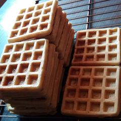 A picture of Homemade waffles.