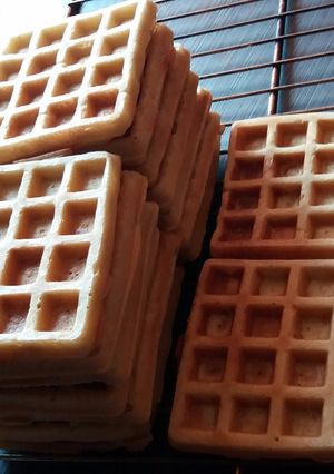 A picture of Homemade waffles.