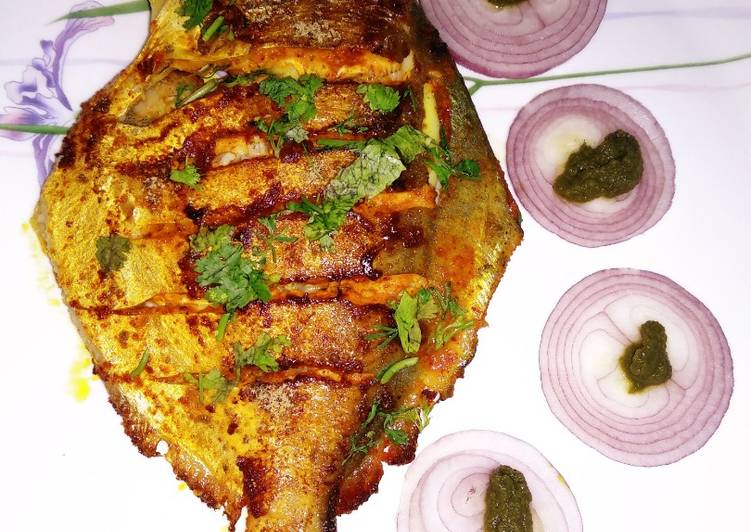 Pomfret fish fry