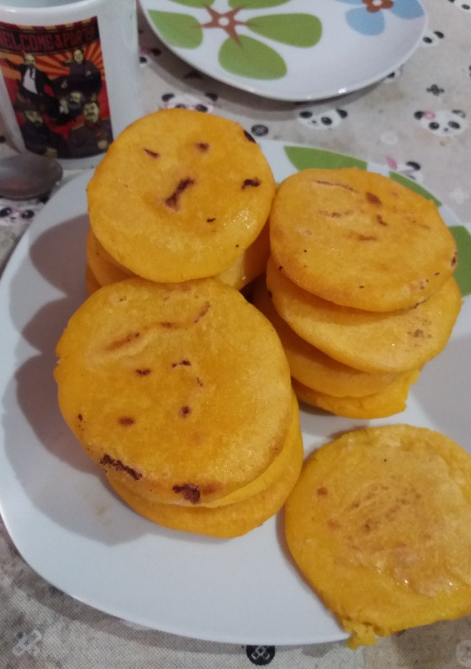 Una foto de Arepas (Tortilla de arina de maiz) a mi manera
