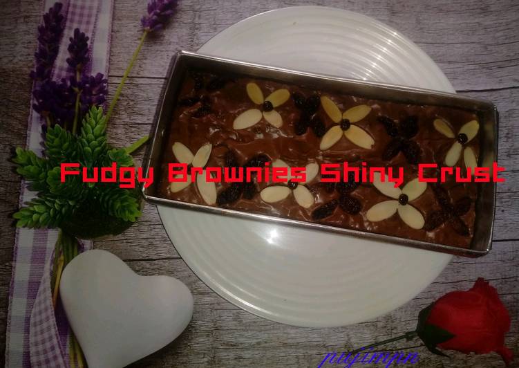 197. Fudgy Brownies Shiny Crust (2 telur saja) dengan tips2nya