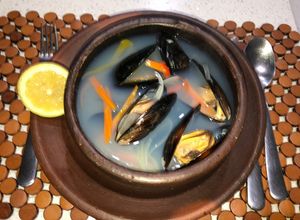Una foto de Caldillo de mejillones