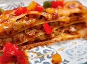 Una foto de lasagna de chorizo