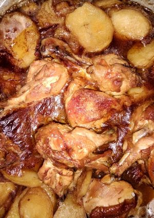 صورة لوصفة دجاج بصوص الديمي جلاس