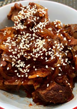 Foto resep Spicy Galbi Jjim 갈비찜 - Korean Braised Beef Short Ribs