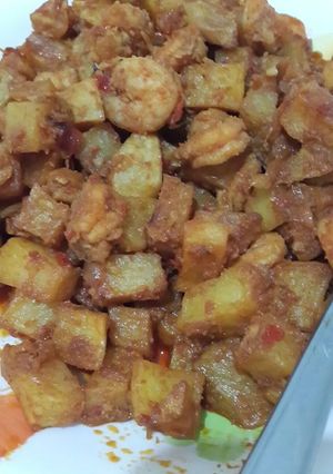 Foto resep Sambal goreng kentang udang