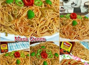 صورة لوصفة سباجيتي بالخضار 🍝