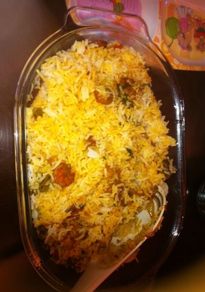 A picture of Shrimp Biriyani.