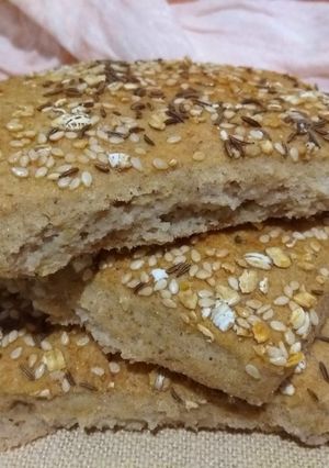 Gluténmentes zabpehelylisztes négyzetek recept fotója
