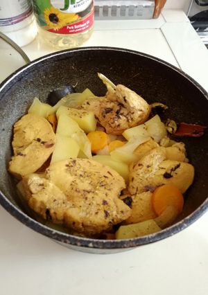 صورة لوصفة يخني دجاج