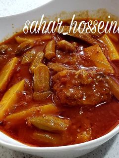 عکسی از دستور خورشت بامیه جنوبی