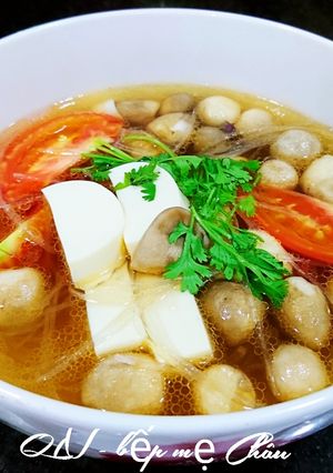 Hình của món Canh bún tàu chay.