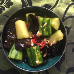 A picture of Cucumber Black Fungus (cold dish).
