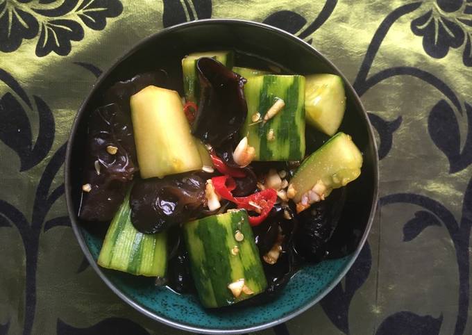 Recipe of Any-night-of-the-week Cucumber Black Fungus (cold dish)