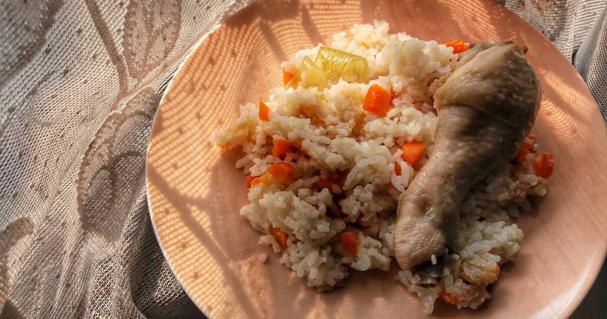 Resep Nasi Ayam Rice Cooker (MPASI 1+) oleh Iskan Detia Cookpad