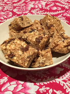 A picture of Peanut butter flapjacks.