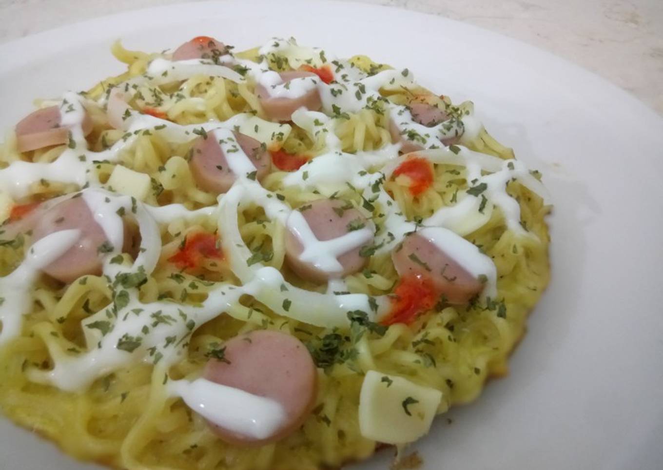 Pizza Mie (Kreasi Indomie)