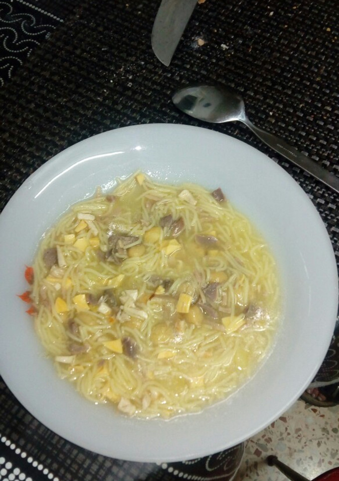 Una foto de Sopa cubierta a mi manera