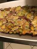 Pommes de terre rattes au jambon cru tête de moine ail et persil