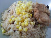 A picture of pepper and corn rice