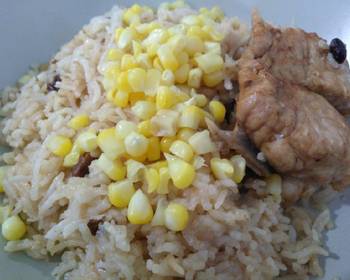 Without Fail Prepare Recipe  Pork Rib Rice with Sweet Corn Delicious Simple