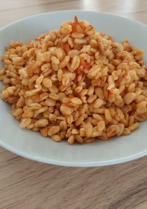 Une photo de Blé à la tomate et au parmesan